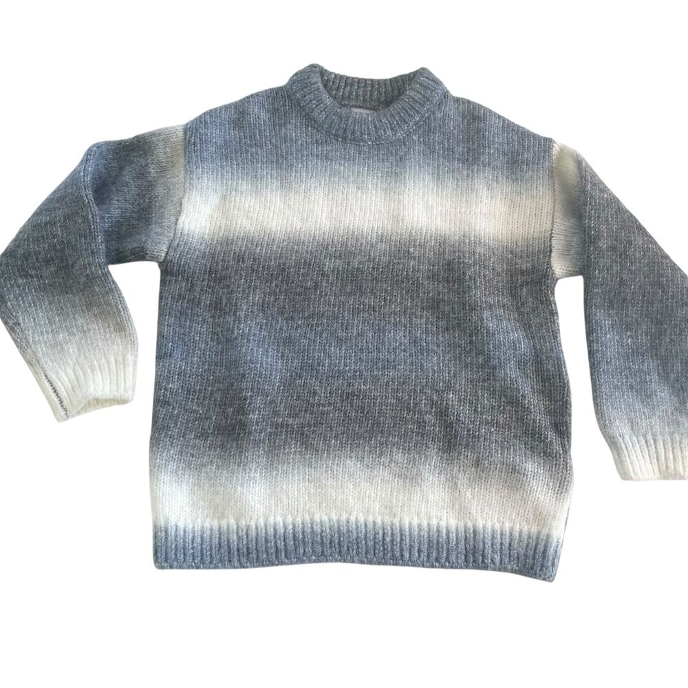Zara Boys Blue Grey Ombre Long Sleeve Warm Cozy Sweater size 9-10 - Picture 2 of 6